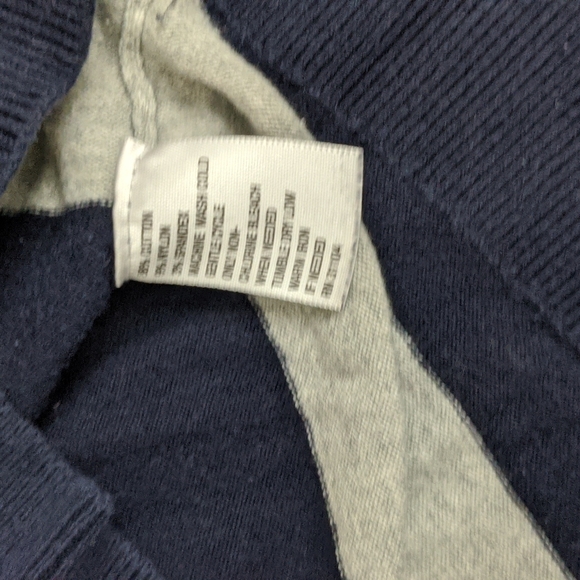 Crown and Ivy Grey and Navy Stripe Raglan Sweater - Picture 4 of 5